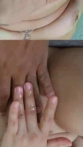 Hot MILF, Hotwife Masturbates and Receives a Creampie