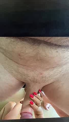 Amateur wife fellatio underneath the desk