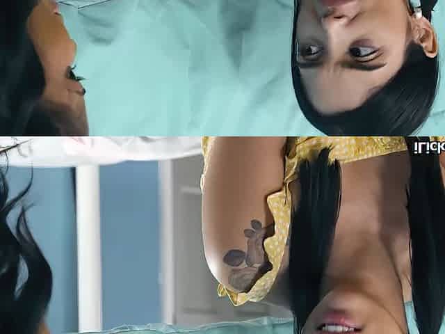 Large melons black lesbo fingering her virgin latin chick roommate