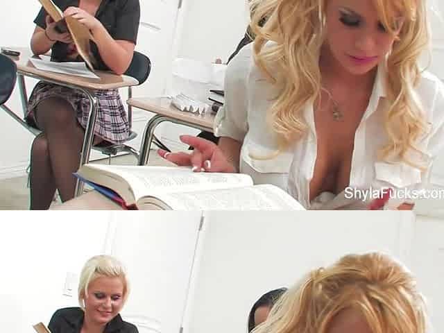 Bad schoolgirl Shyla gets drilled by her teacher