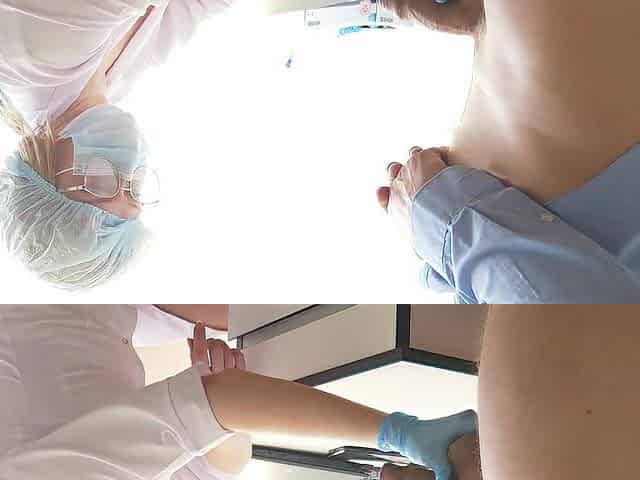 The superlatively good nurse Pornhab made prostate massage and jizz flow for her glasses