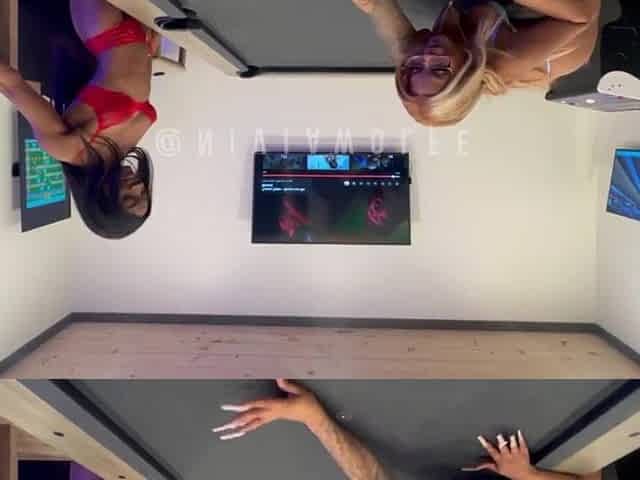 Nivia Wolfe Screws Kash On The Pool Table Untill That babe Squirts