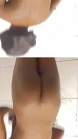 Ebony Slim Teen Wash Her Working Pussy in the Bathroom for Another Sweet Fuck