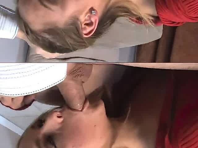 Youthful and slender secretary drilled in office by her boss