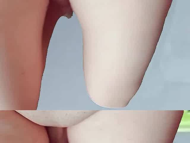 two HANDS-FREE CUMMING MASTURBATION WORKOUT WITH CUTE SOFT HAUNCHES