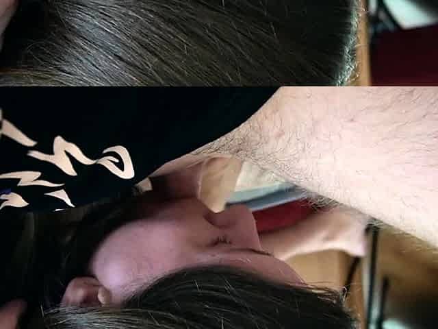 Hot POV homemade blowjob with brunette girlfriend