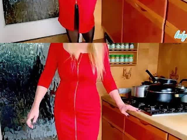Large and Breasty Lucy Gresty Wang Tease in Zip Up Costume