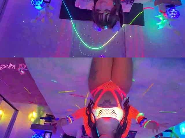 Bunny Fae And Brian Get Wild In Neon Crotchless Bodysuit Play!