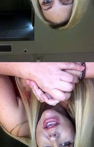 Horny big boobed fat chubby busty blonde
