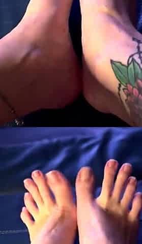 Amateur Foot Fetish Girlfriend Sucks and gives a Footjob