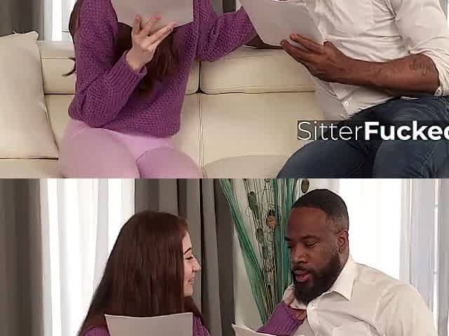Babysitter Screws Her Ebony Boss Dad Raw