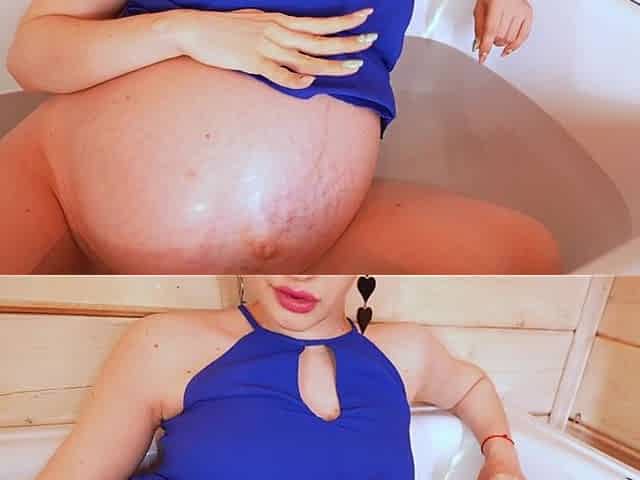 Bathroom Time for My 9 Month Pregnant Belly