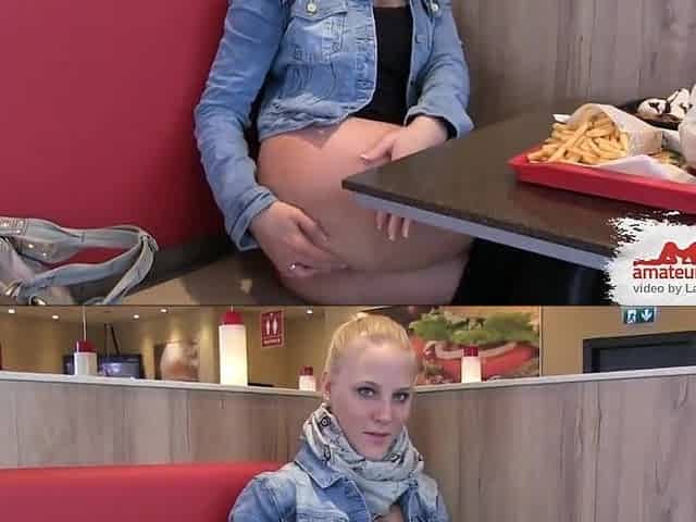 Fast Food Quickie - PUBLIC im Burger Laden