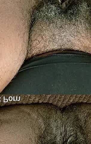 In the Bathroom Shaking My Hairy Pussy