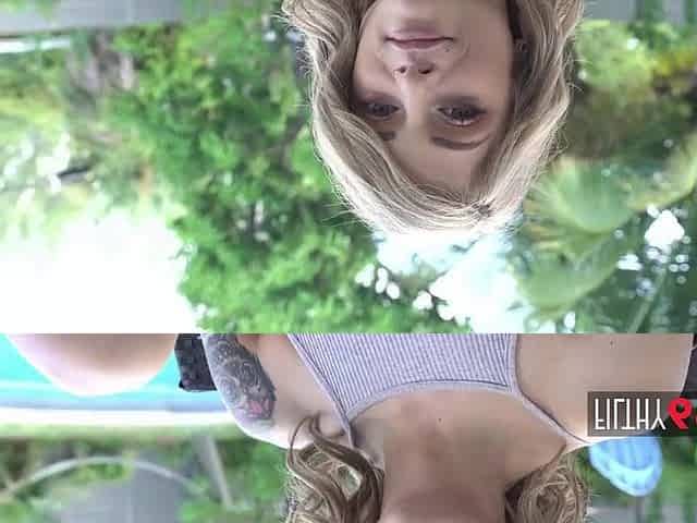 Slim blond takes chubby wang in her cunt