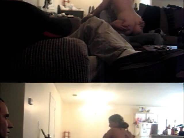 Wife naked on brothers lap, husband watches