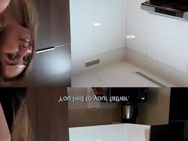 StepMom Gives Me a Secret Kitchen Oral-job After Staring at My Wang Below the Table