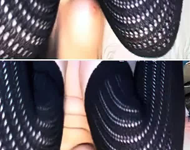 Brunette with big lips uses dildo on webcam
