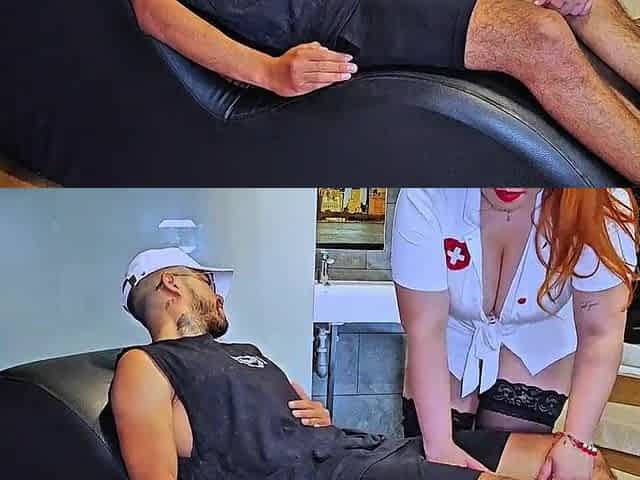 Kinky nurse screws her patient when the doctor is not there - Medical Appointment