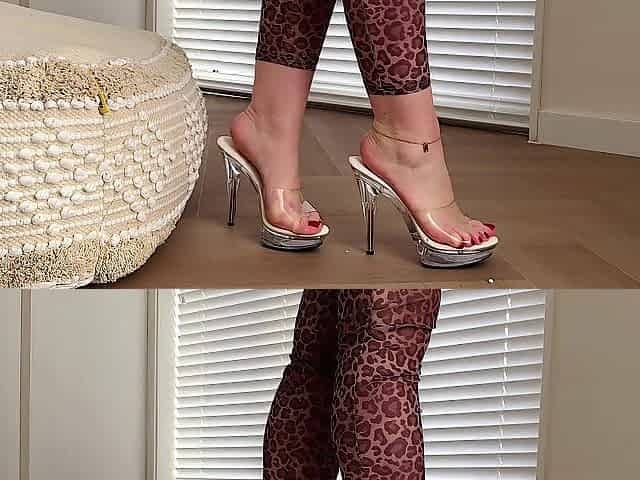 Stepping in Clear High heels ASMR