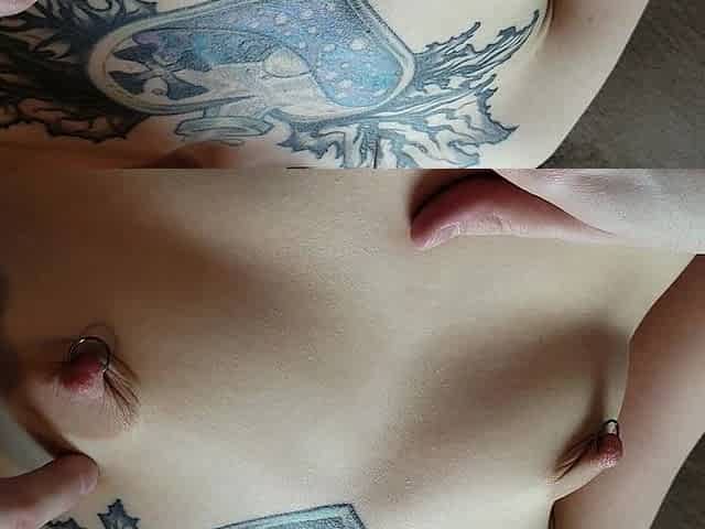 Puffy Nipples. Cutie Plays with Her Nipples
