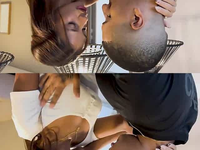 Slim latina girl got seduced in the kitchen, so they rushed to the bedroom