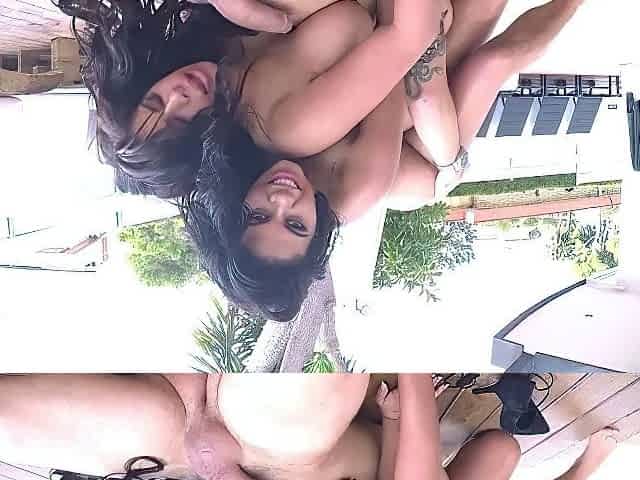 Amateur threesome 8 brunette