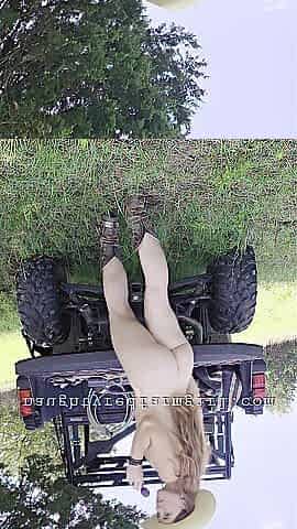 Tiny kinky readheqd farmgirl screws objects all over farm