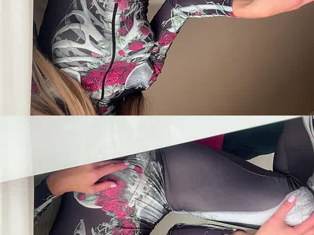 Got Horny During a Halloween Costume Fitting and Masturbated to a Pulsating Orgasm