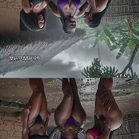 [AI Generated] an afro village witch doctor from Ghana and Nigeria screws aged black hawt Nigerian grand ma raw