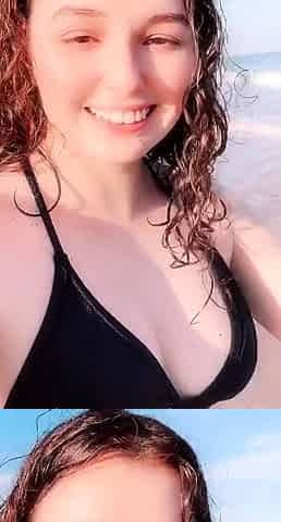 Amateur redhead masturbates then gives a blowjob