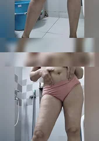 Indian Stepmom Shower Striptease