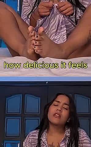 Massaging My Feet While Making Cum