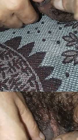 Fingering Her Hot Hairy Mature Pussy