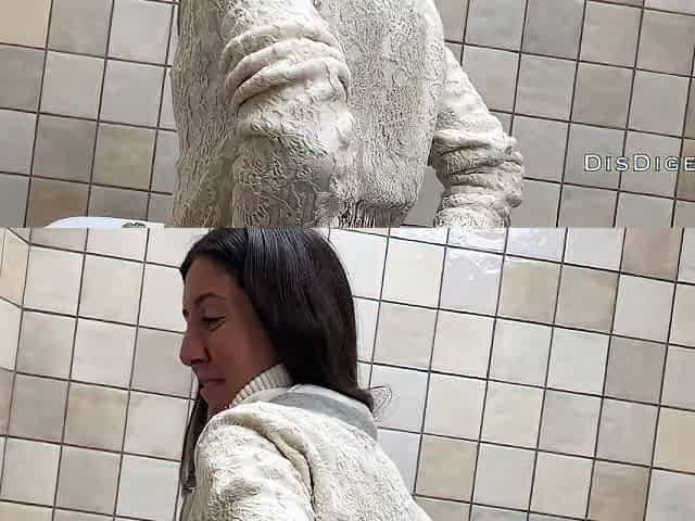 Casting In A Public Toilet Of Shopping Mall