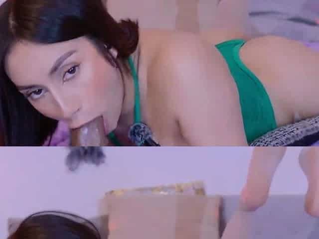 Pretty Babe Rides and Sucks Her Favorite Toy