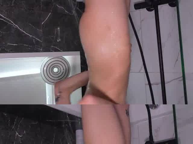 Her Shower Time Erupts with My Giant Schlong Slamming Her Juicy Pussy