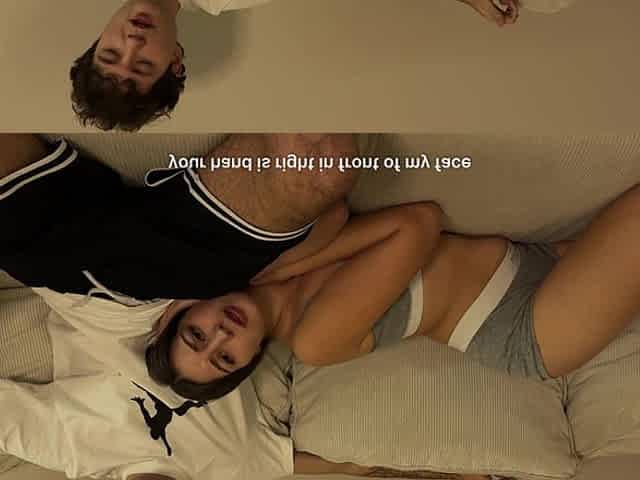 I Surprised Step Sis with My Hard Dick While We Watching a Movie and She Blowjob Me!!