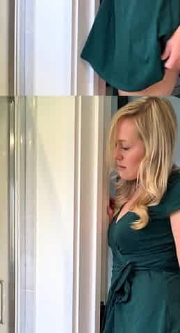Busty amateur blonde solo