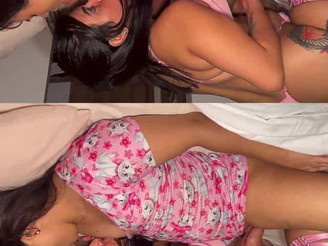 Lesbian Threesome with My Stepbrother and My Stepmother! Naty Delgado, Karol Duke and Kylei Ellish