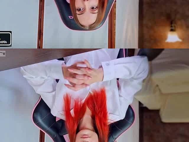 Wicked student masturbating to climax whilst online classes