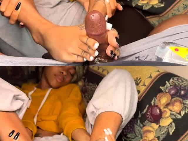 Bukkake fetish hoe fucks fetish cock pov hardcore action