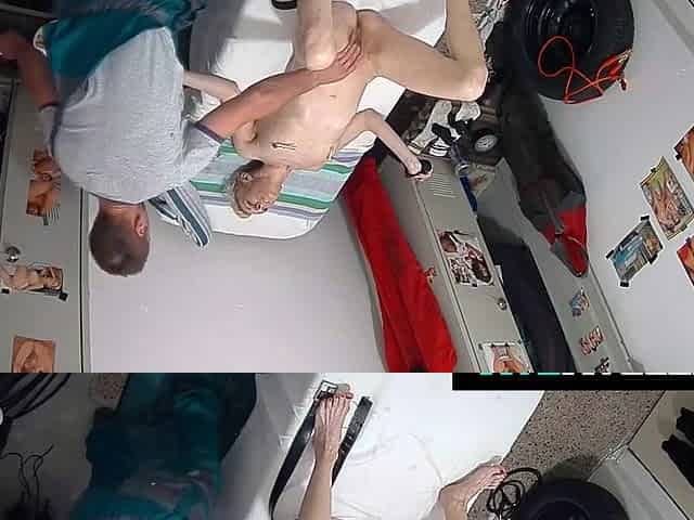 Mega Fisting on Massage Table