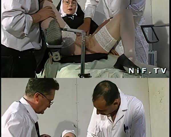 French nun fucked and facialized with weird anal insertions