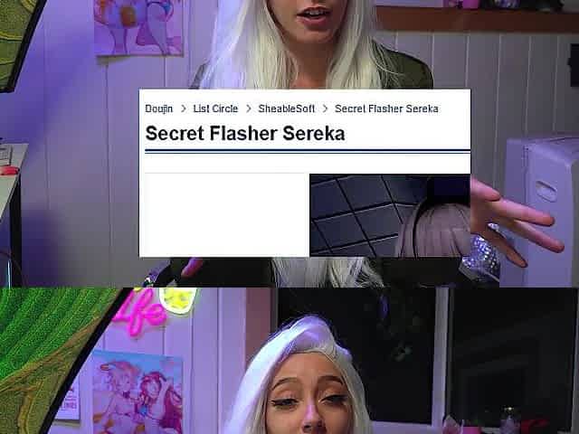 REAL LIFE PUBLIC EXHIBITIONIST PLAYS ANIME FLASHING GAME: Secret Flasher Sereka-san