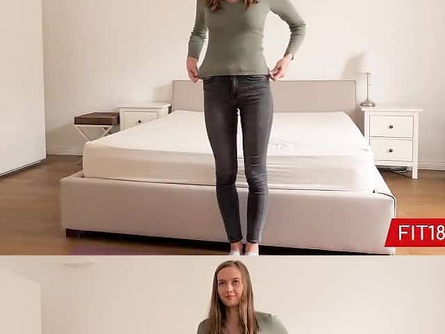 Tall and Slender Czech Fitness Model with Big Natural Boobs Auditions In POV - Casting
