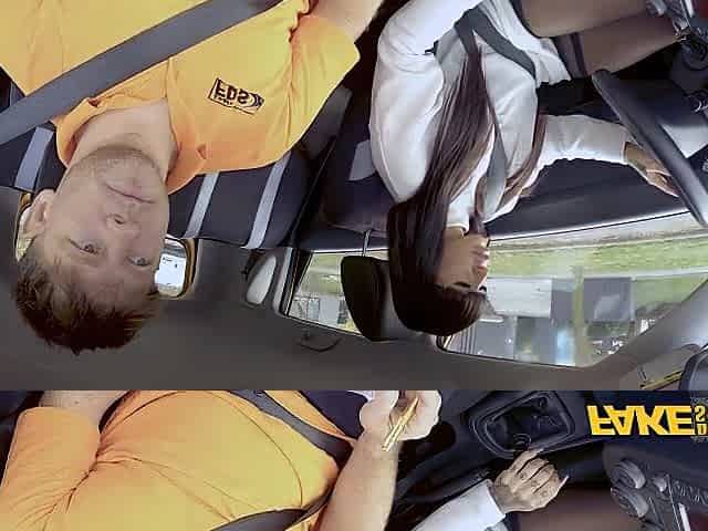 Sexy piece of butt will do everything to pass her test - Fake Driving School