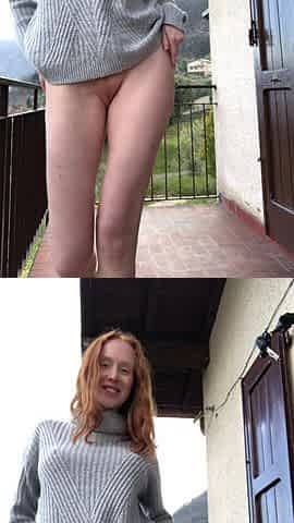 Blonde babe Kagney Karter horny solo masturbation outdoors