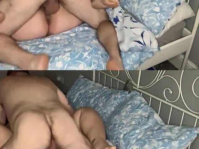 Morning screw with wife ended with creampie and squirt