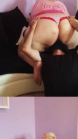 Kissing, licking and smelling a SSBBW's farting ass